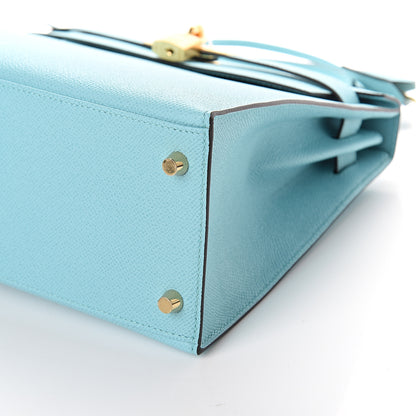 Hermes Epsom Kelly Sellier 28 Bleu Atoll 8 of 8