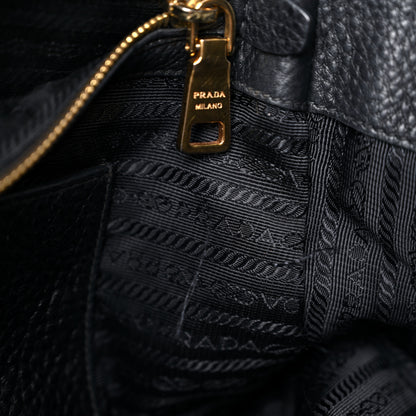 Prada Vitello Daino Side Pocket Tote Black 11 of 25
