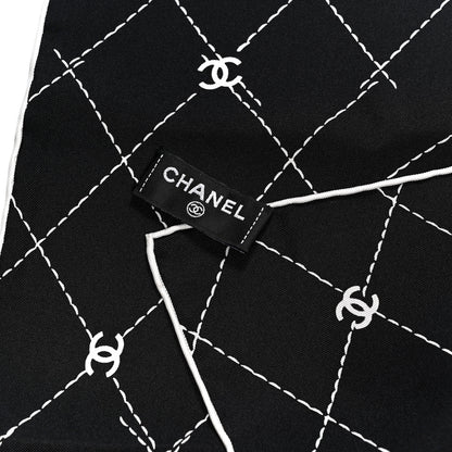 Chanel Silk Number 5 Perfume Scarf Black 3 of 3