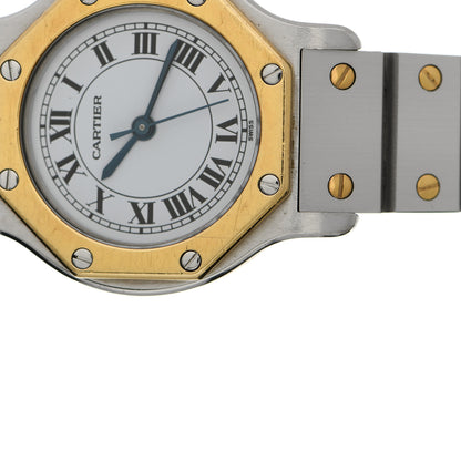 Cartier Stainless Steel 18K Yellow Gold 25mm Santos Octagon Automatic Watch 6 of 6