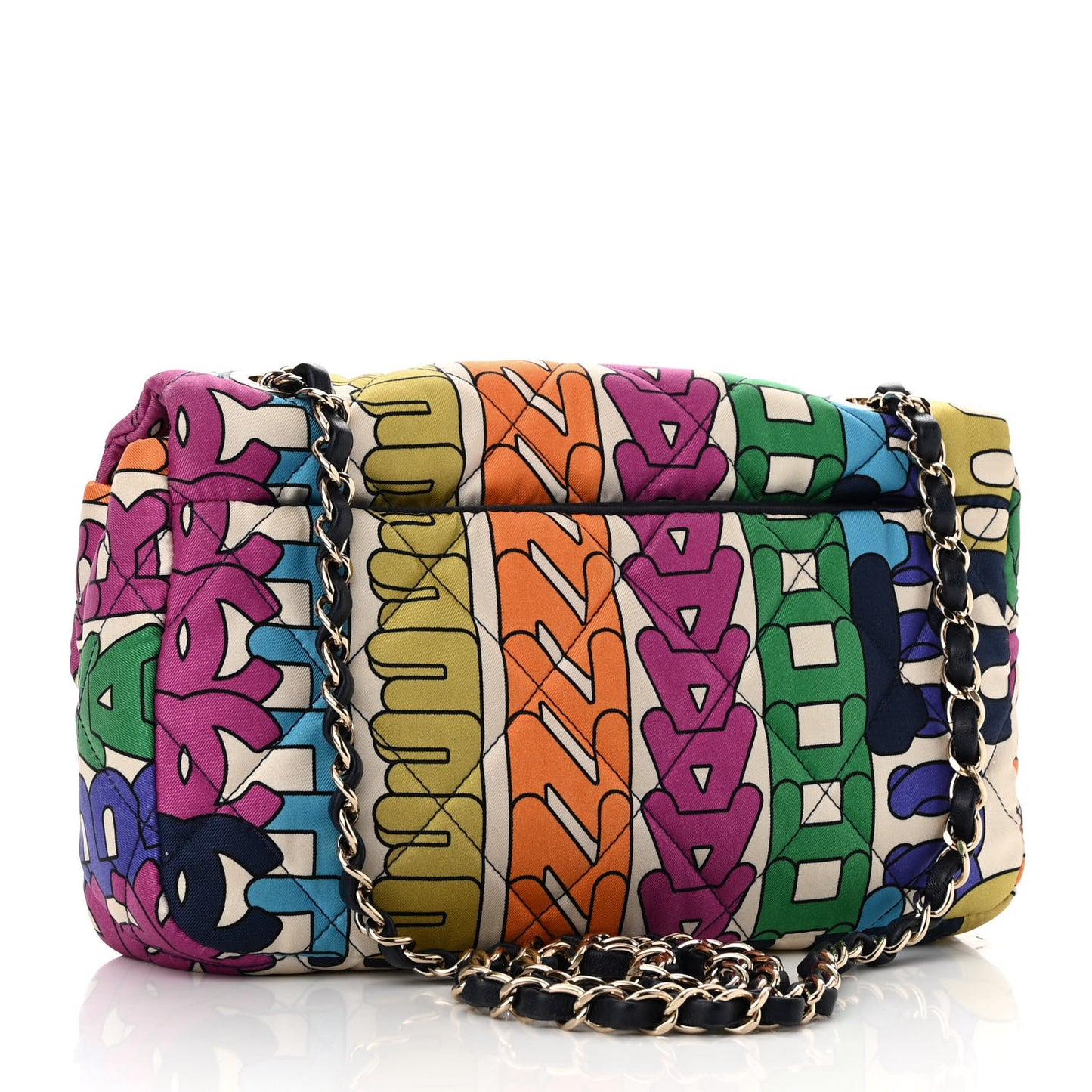 Printed Silk CC Small Single Flap Multicolor