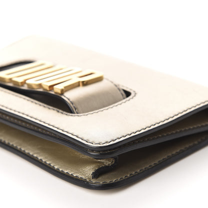 Christian Dior Metallic Smooth Calfskin Dio(r)evolution Flap Clutch Gold 7 of 9