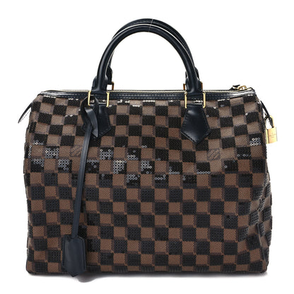 Louis Vuitton Damier Paillettes Speedy 30 Black 1 of 8
