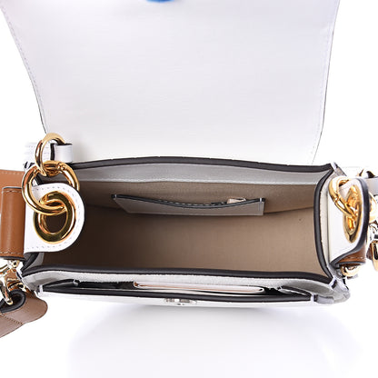 Chloe Calfskin Crocodile Embossed Small Tess Bag Brilliant White 4 of 7