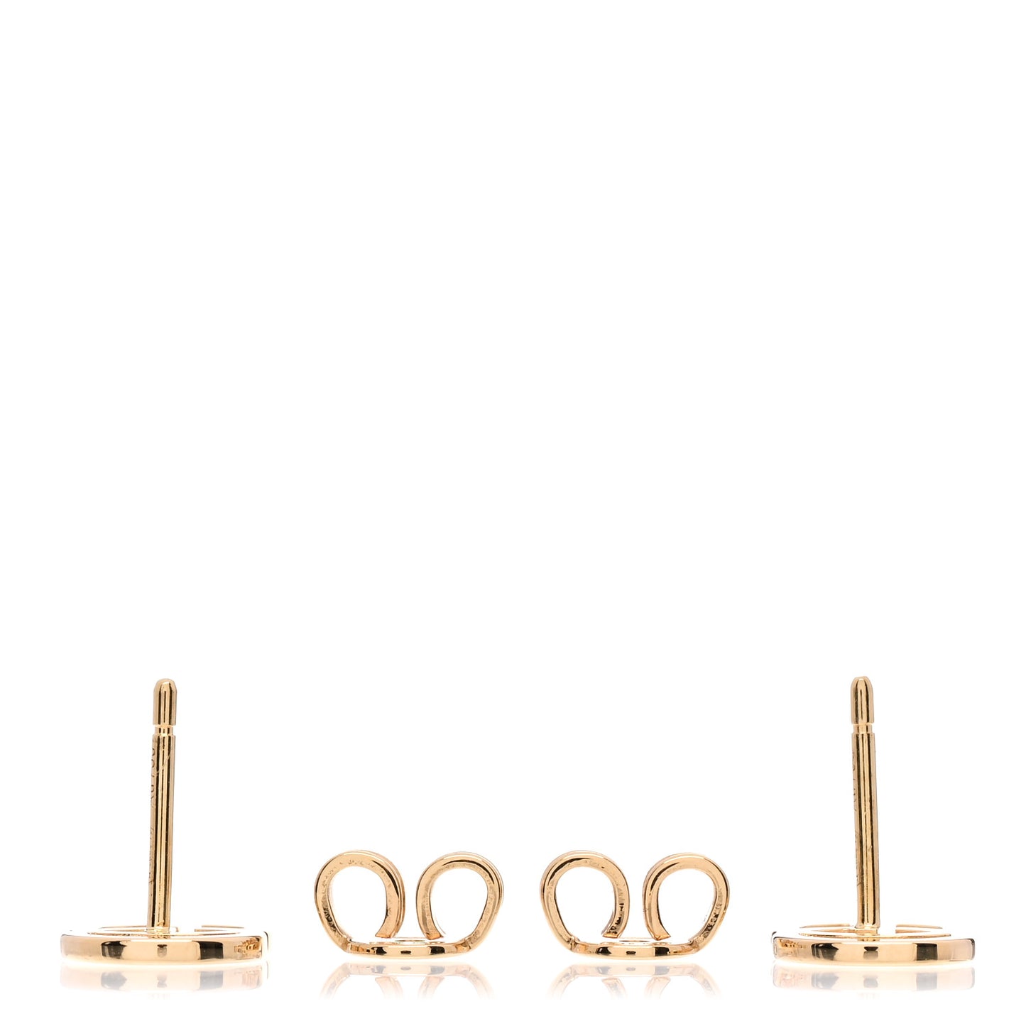 18K Yellow Gold Running G Stud Earrings