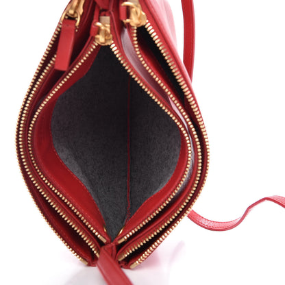 Celine Lambskin Small Trio Crossbody Bag Red 5 of 8