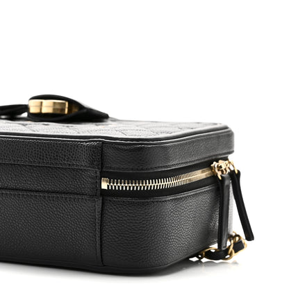 Chanel Caviar Quilted Medium CC Filigree Vanity Case Black 10 of 11