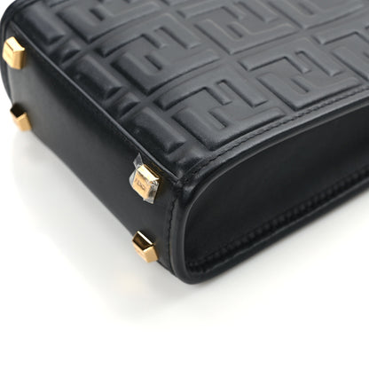Fendi Vitello Plexiglass FF Embossed Mini Fendi Sunshine Shopper Tote Black 12 of 12