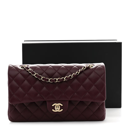 Chanel Lambskin Quilted Medium Double Flap Burgundy 13 of 13
