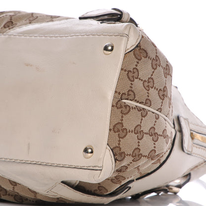 Gucci Monogram Medium Horsebit Nail Boston Off White 13 of 13