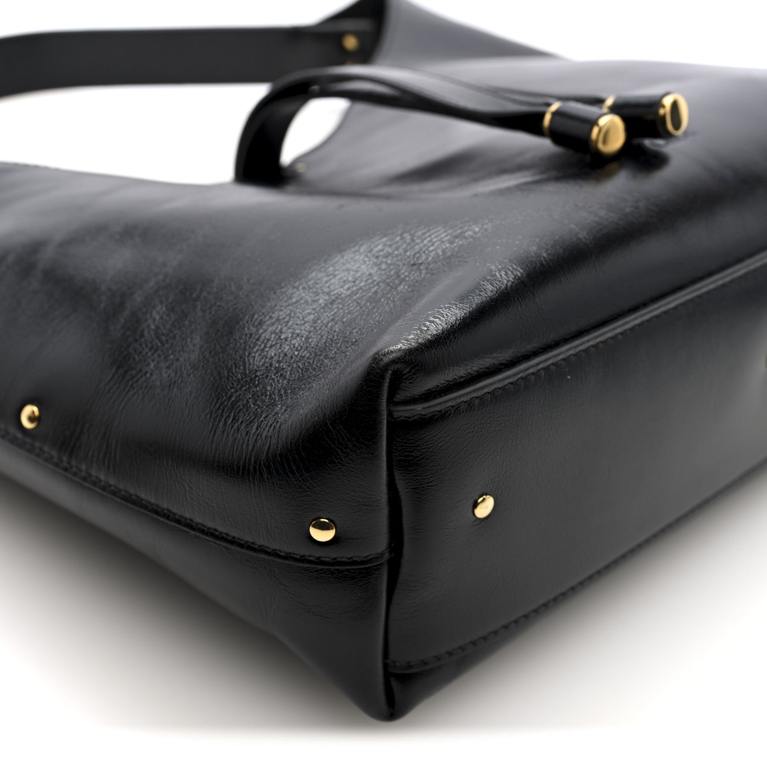 Chloe Shiny Calfskin Small Marcie Hobo Bag Black 8 of 9