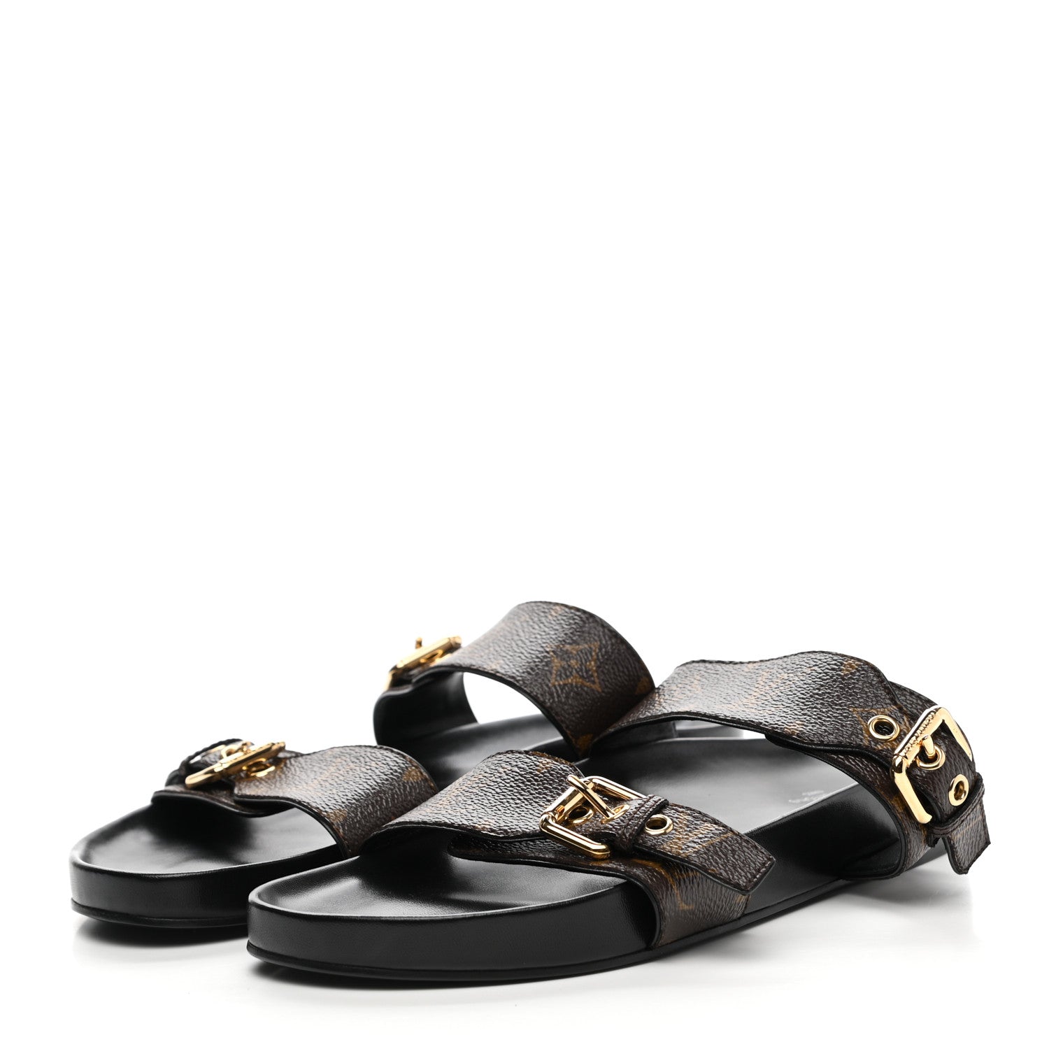 Louis Vuitton Monogram Bom Dia Mule Sandals 41 Black 3 of 8