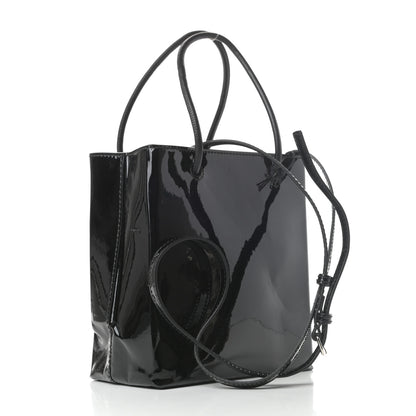 Balenciaga Patent Calfskin Logo Shopping Tote XXS Black 3 of 8