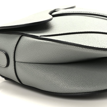 Christian Dior Grained Calfskin Saddle Bag Grey 8 of 9