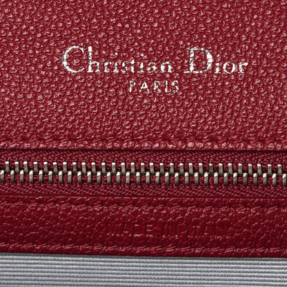 Christian Dior Grained Calfskin Large Diorama Flap Bag Burgundy 7 of 13