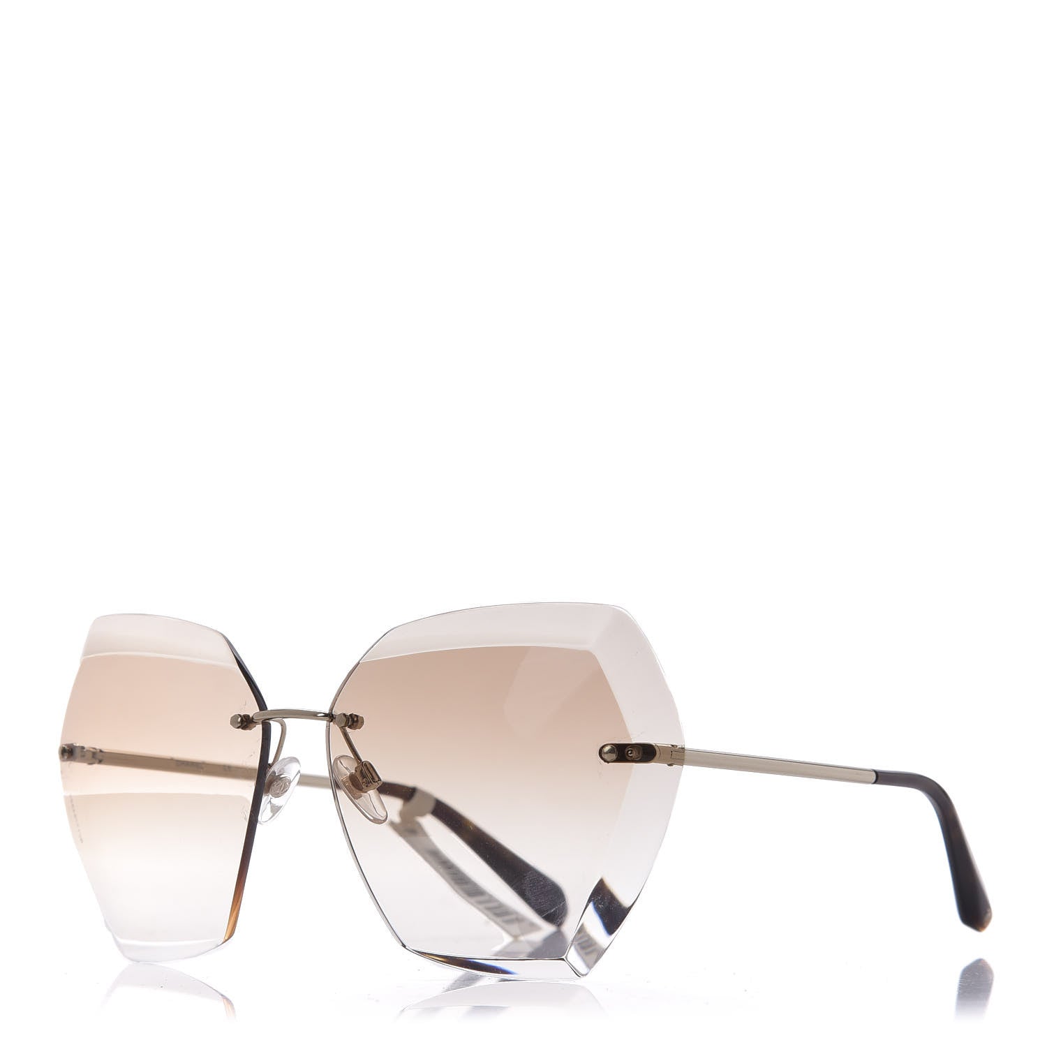 Chanel Cat Eye Sunglasses 71180 Gold Brown 1 of 7