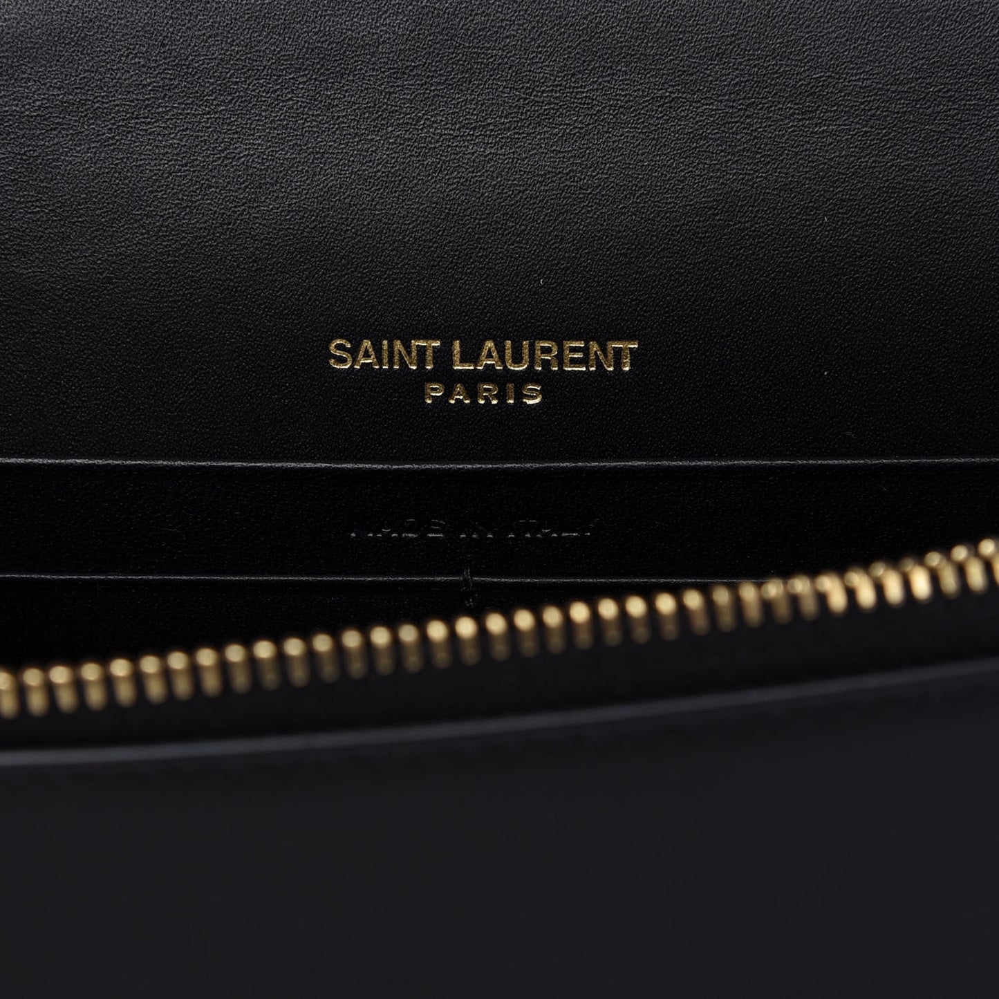 Smooth Calfskin Classic Monogram Kate Tassel Chain Wallet Black