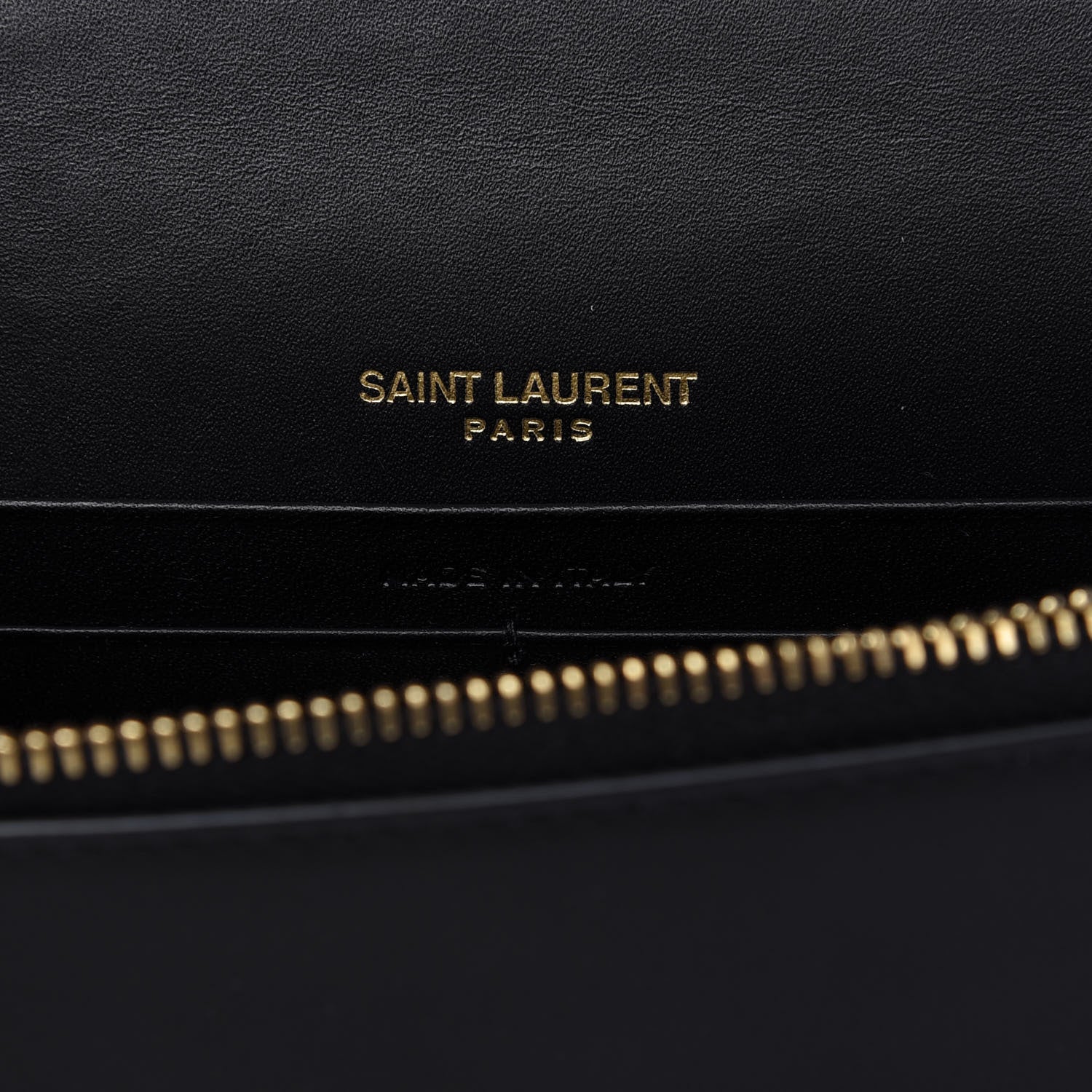 Saint Laurent Smooth Calfskin Classic Monogram Kate Tassel Chain Wallet Black 8 of 10