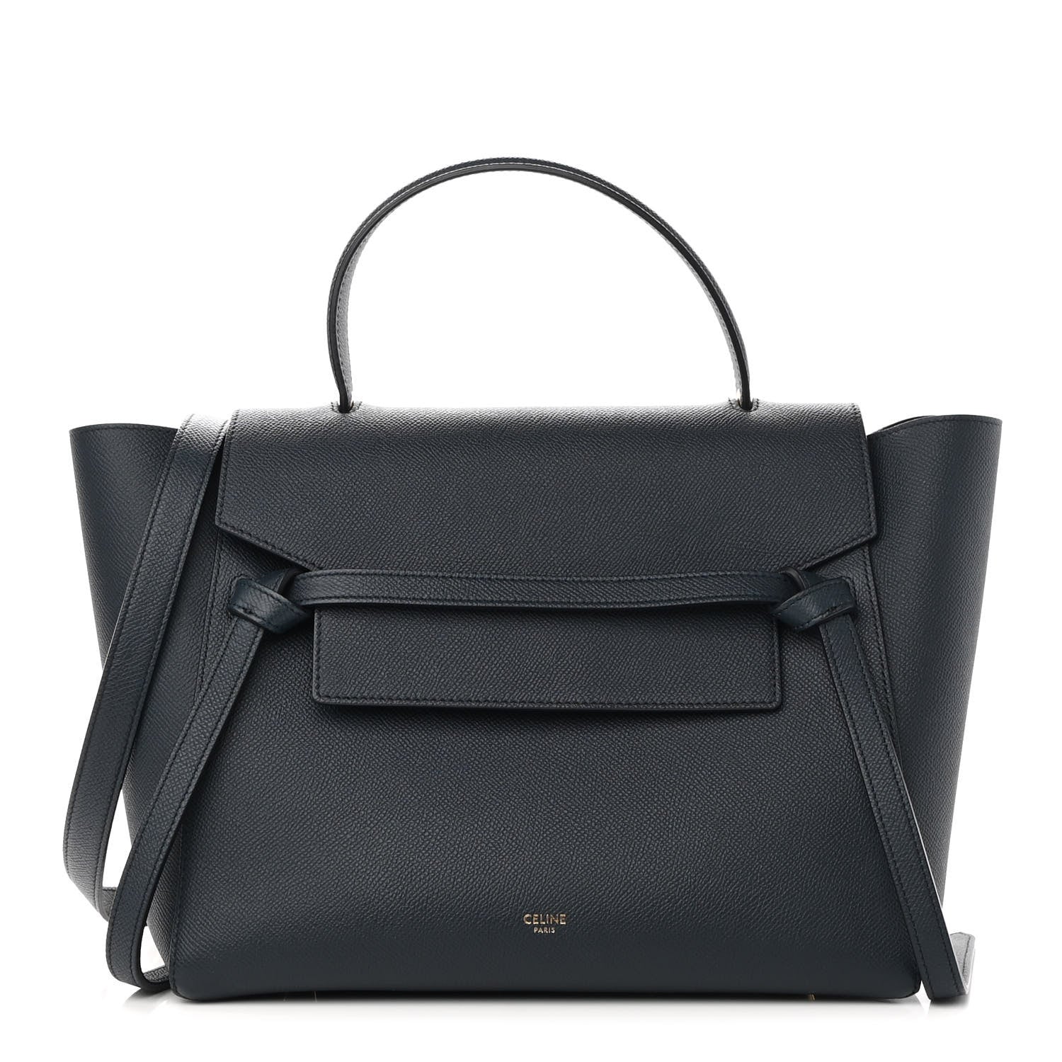 Celine Grained Calfskin Mini Belt Bag Navy 1 of 8