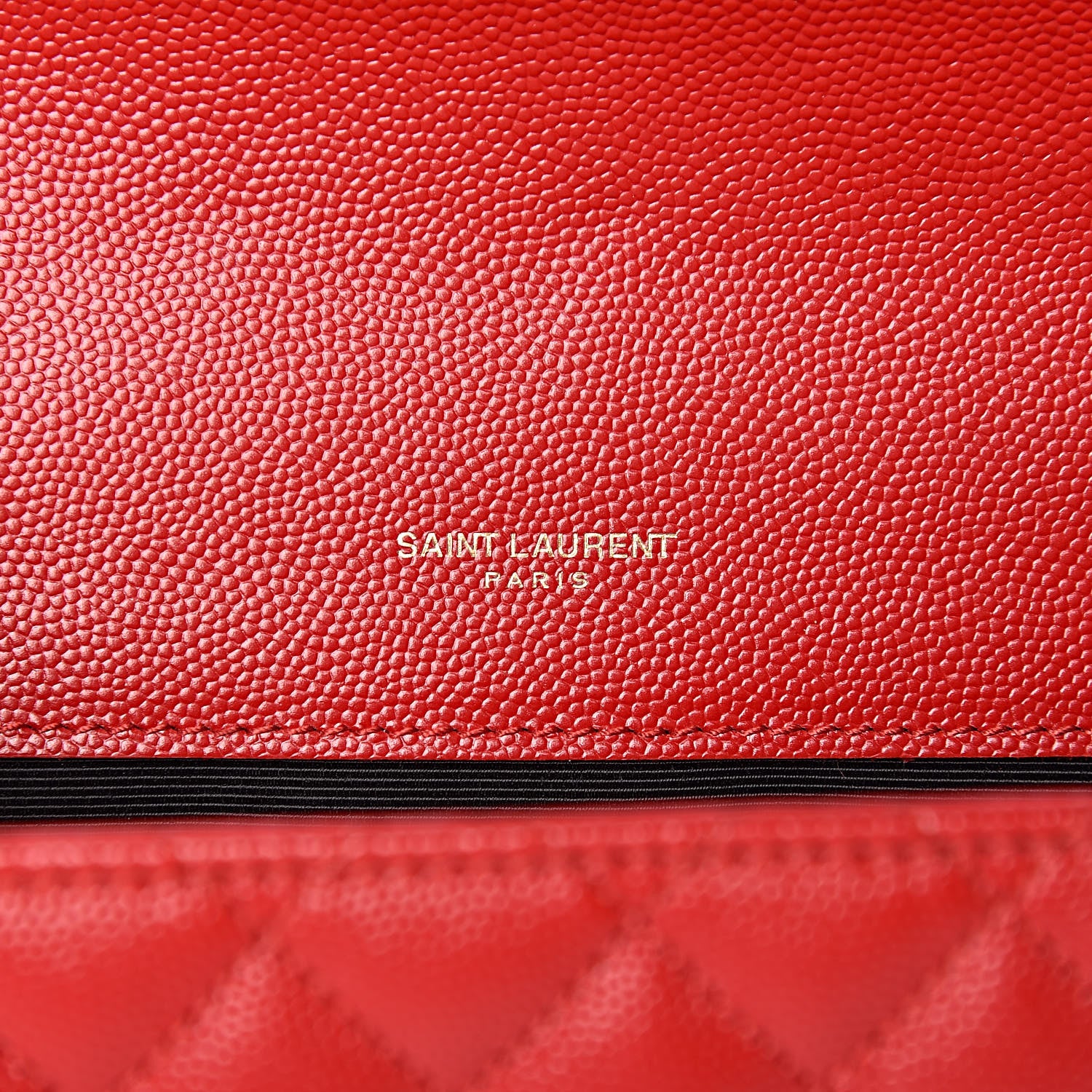 Saint Laurent Grain De Poudre Textured Mixed Matelasse Triquilt Medium Monogram Satchel New Red 6 of 10