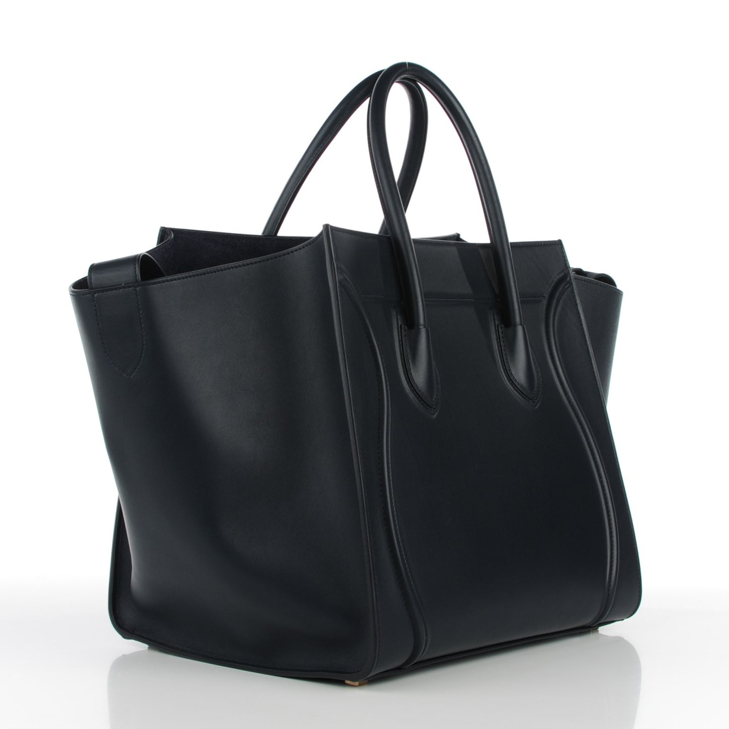 Smooth Calfskin Medium Phantom Luggage Navy Blue
