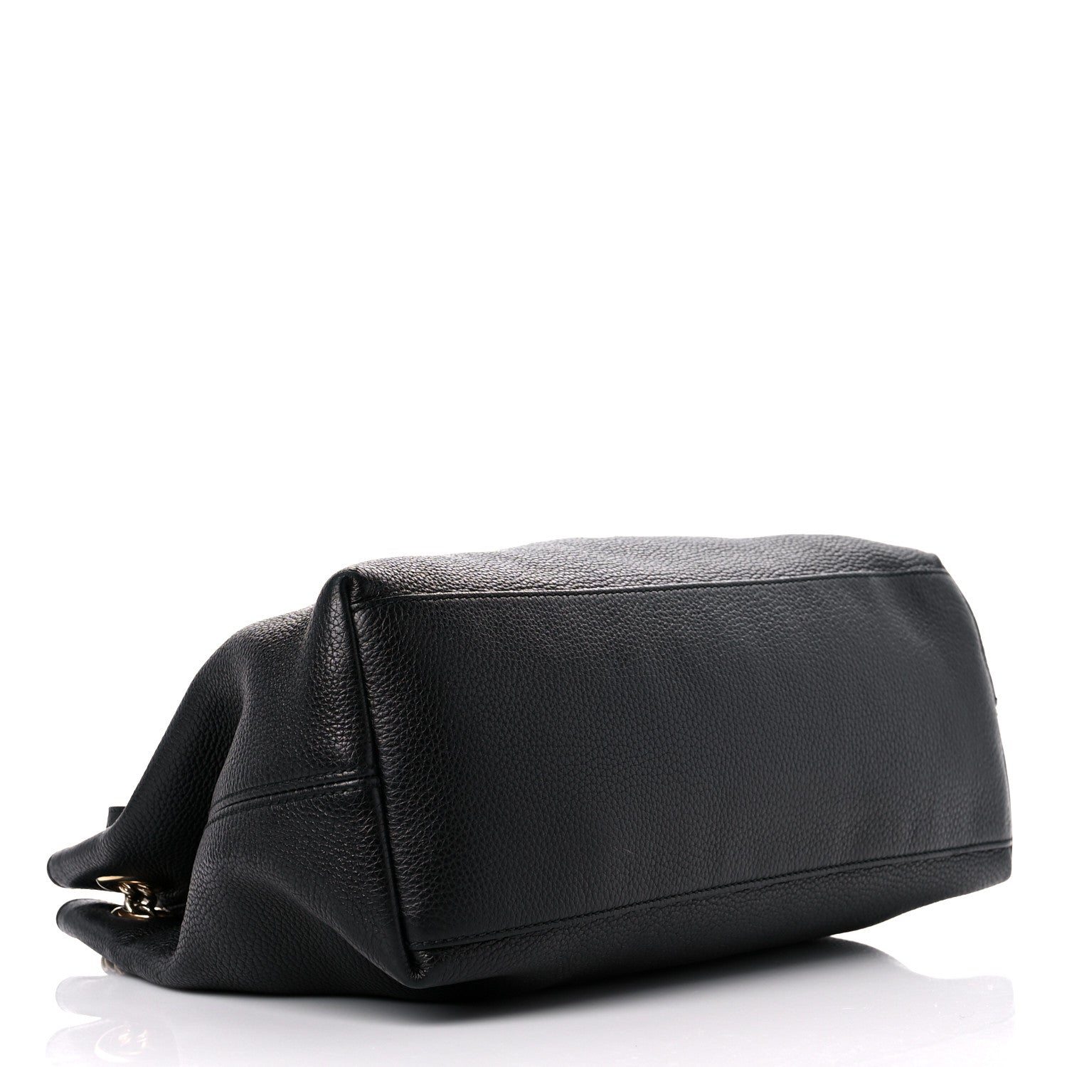 Gucci Pebbled Calfskin Medium Soho Chain Shoulder Bag Black 4 of 15
