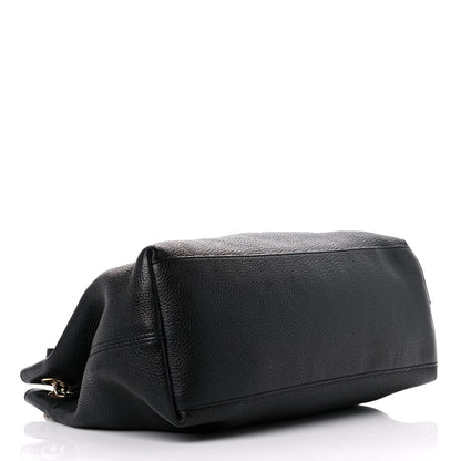 Gucci Pebbled Calfskin Medium Soho Chain Shoulder Bag Black 4 of 15