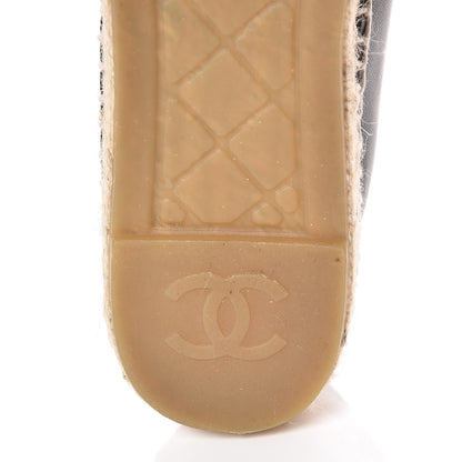 Chanel Lambskin CC Espadrilles 37 Black 8 of 12