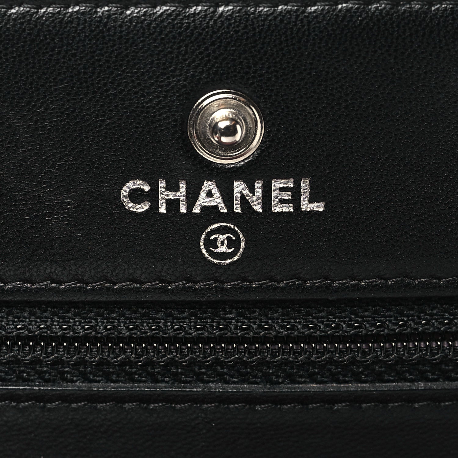 Chanel Lambskin Micro Quilted Wallet On Chain WOC Black 6 of 11