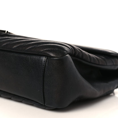 Saint Laurent Sheepskin Matelasse Chevron Monogram Large College Satchel Black 9 of 9