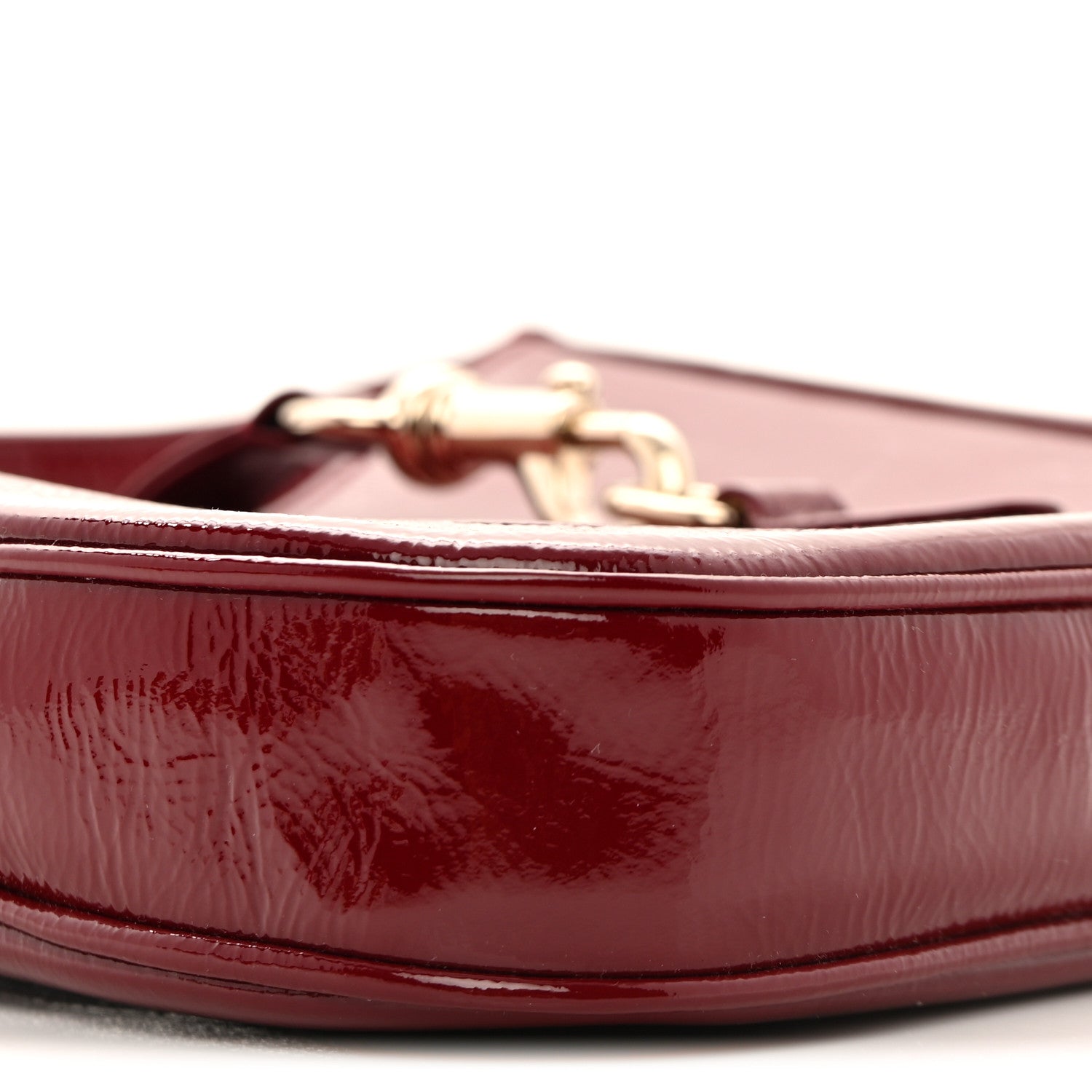 Gucci Patent Calfskin Small Jackie Shoulder Bag Rosso 9 of 11