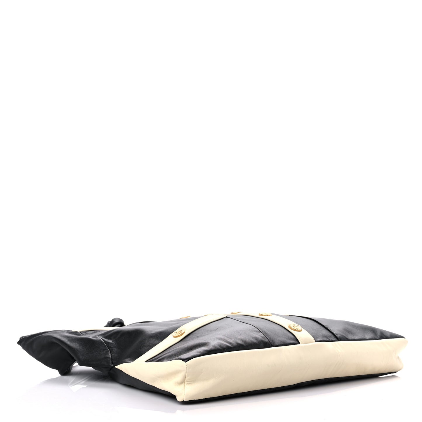 Lambskin Large Girl Bag Black Beige