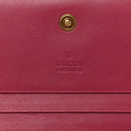Gucci Velvet Matelasse Pearl Love Embroidered GG Marmont Card Case Wallet Light Raspberry Rose 6 of 8