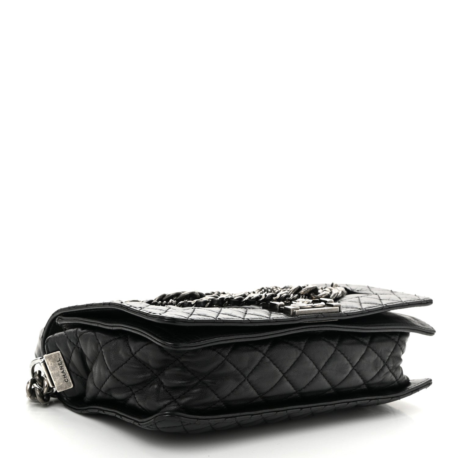 Chanel Calfskin Enchained New Medium Boy Flap Black 4 of 11