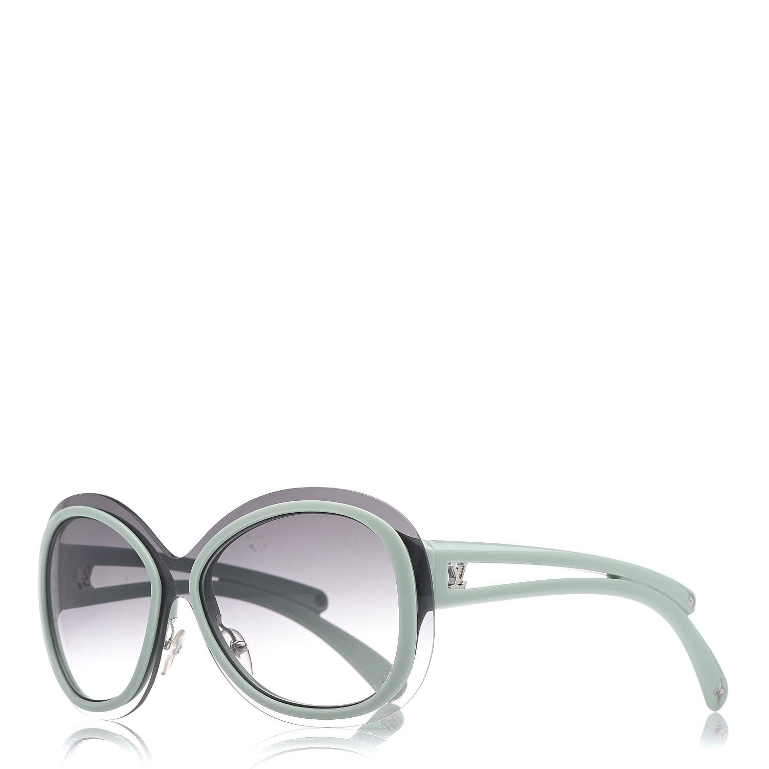 Louis Vuitton Acetate Two-Tone Frame Flore Sunglasses Z0452U Green 1 of 8