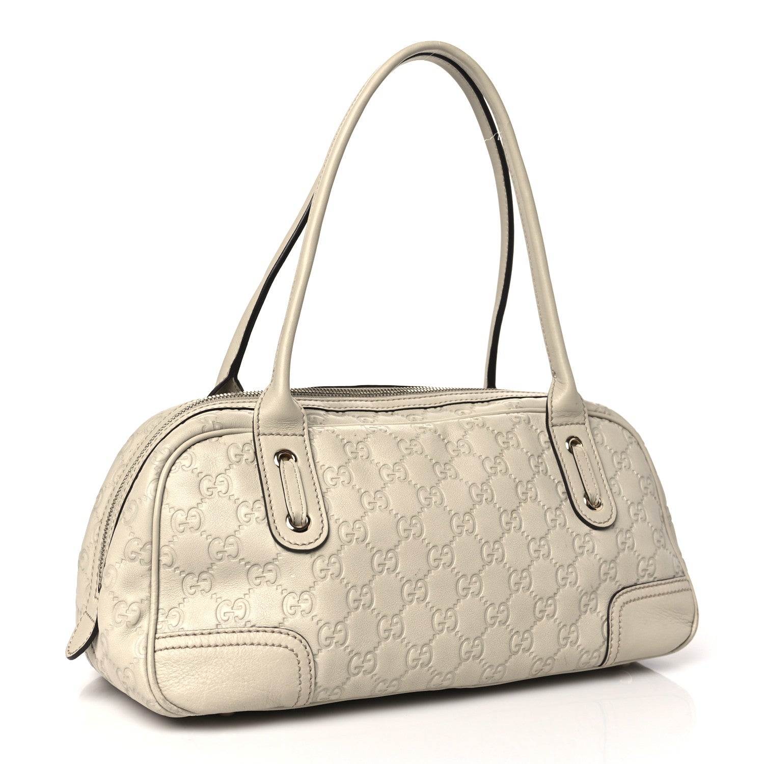 Gucci Guccissima Small Princy Satchel Off White 3 of 10