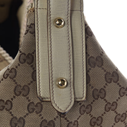 Gucci Monogram Large Horsebit Chain Hobo Off White 14 of 14