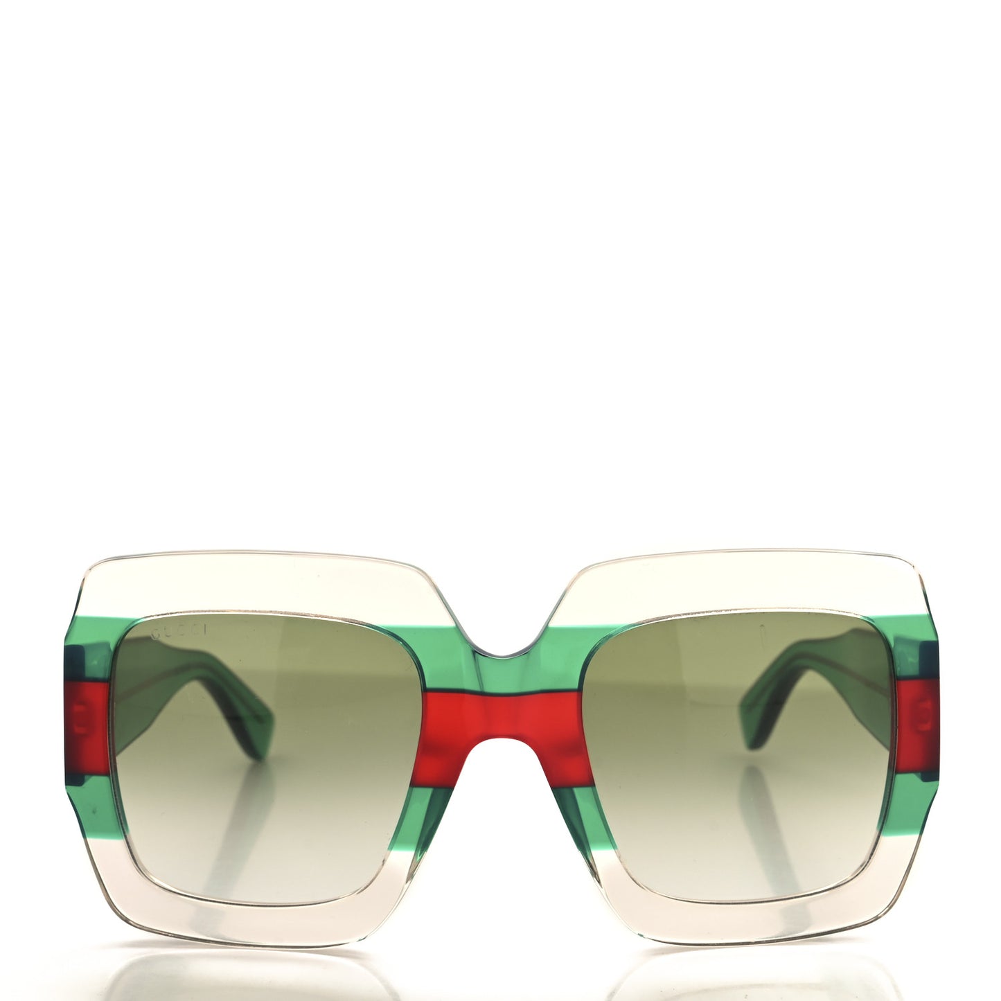 Square Web Frame GG0178S Sunglasses Green Red