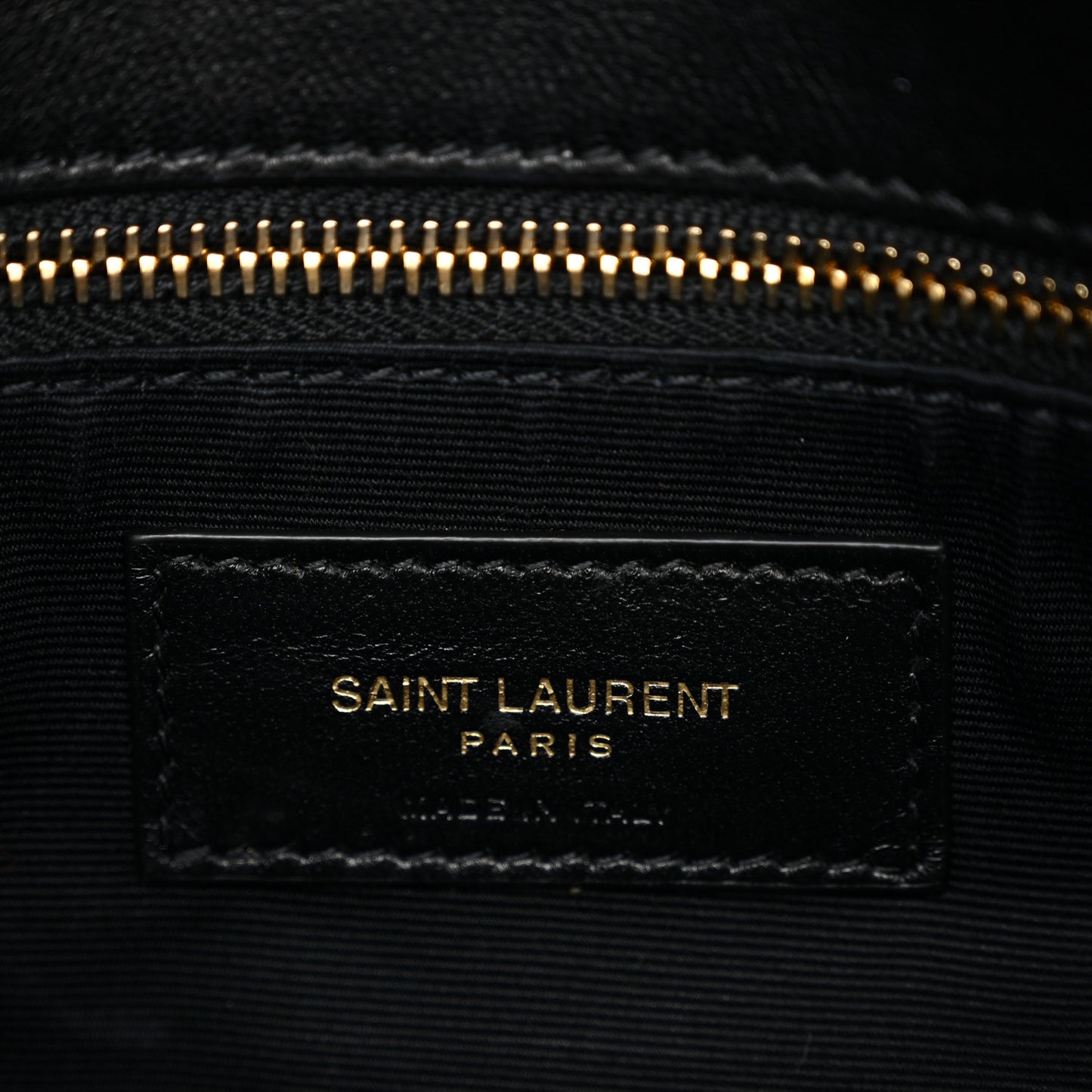 Lambskin Quilted Toy Loulou Puffer Monogram Chain Satchel Black