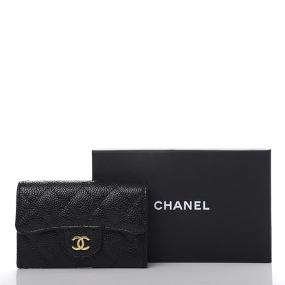 Chanel Caviar Quilted Flap Card Holder Wallet Black 9 of 9