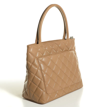 Chanel Caviar Quilted Medallion Tote Beige 3 of 7