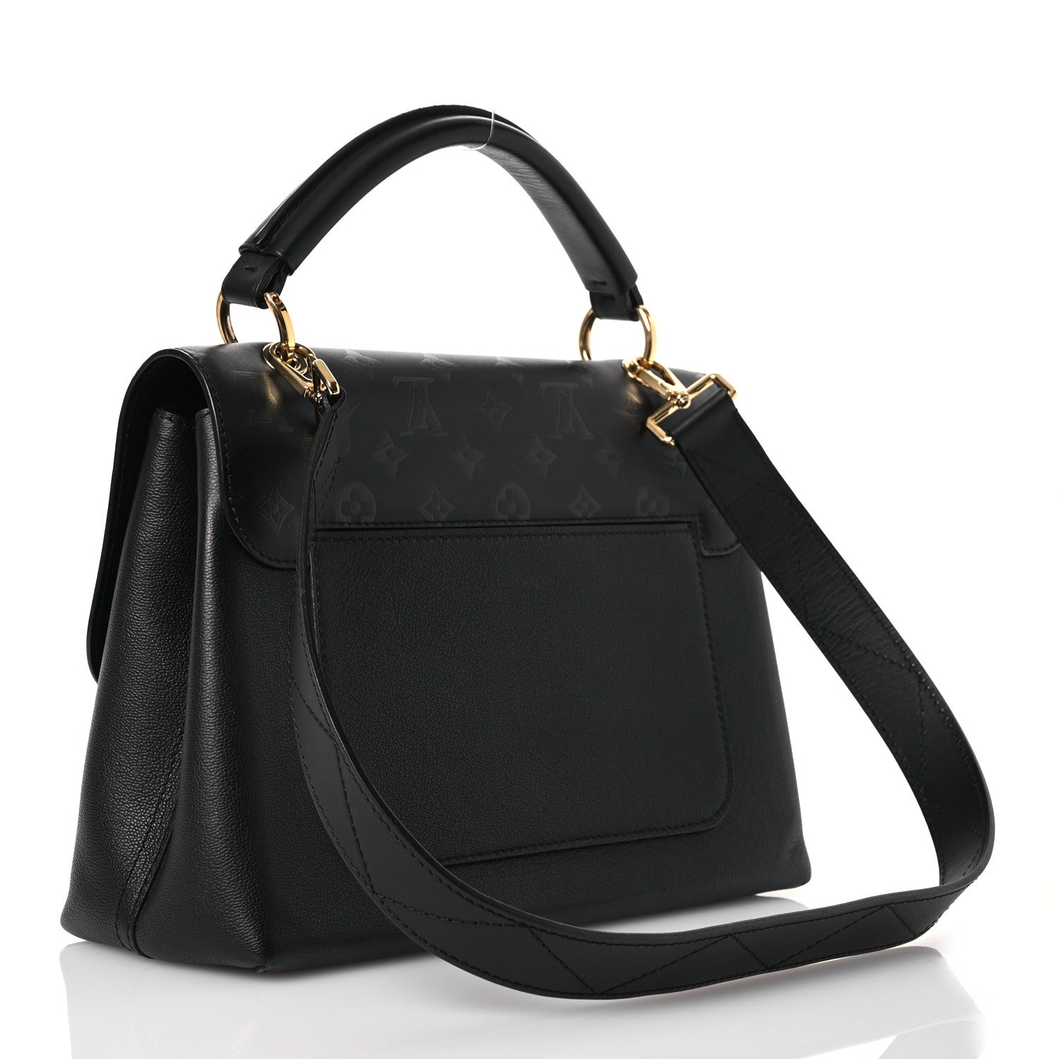 Louis Vuitton Calfskin Monogram Very One Handle Black 3 of 14