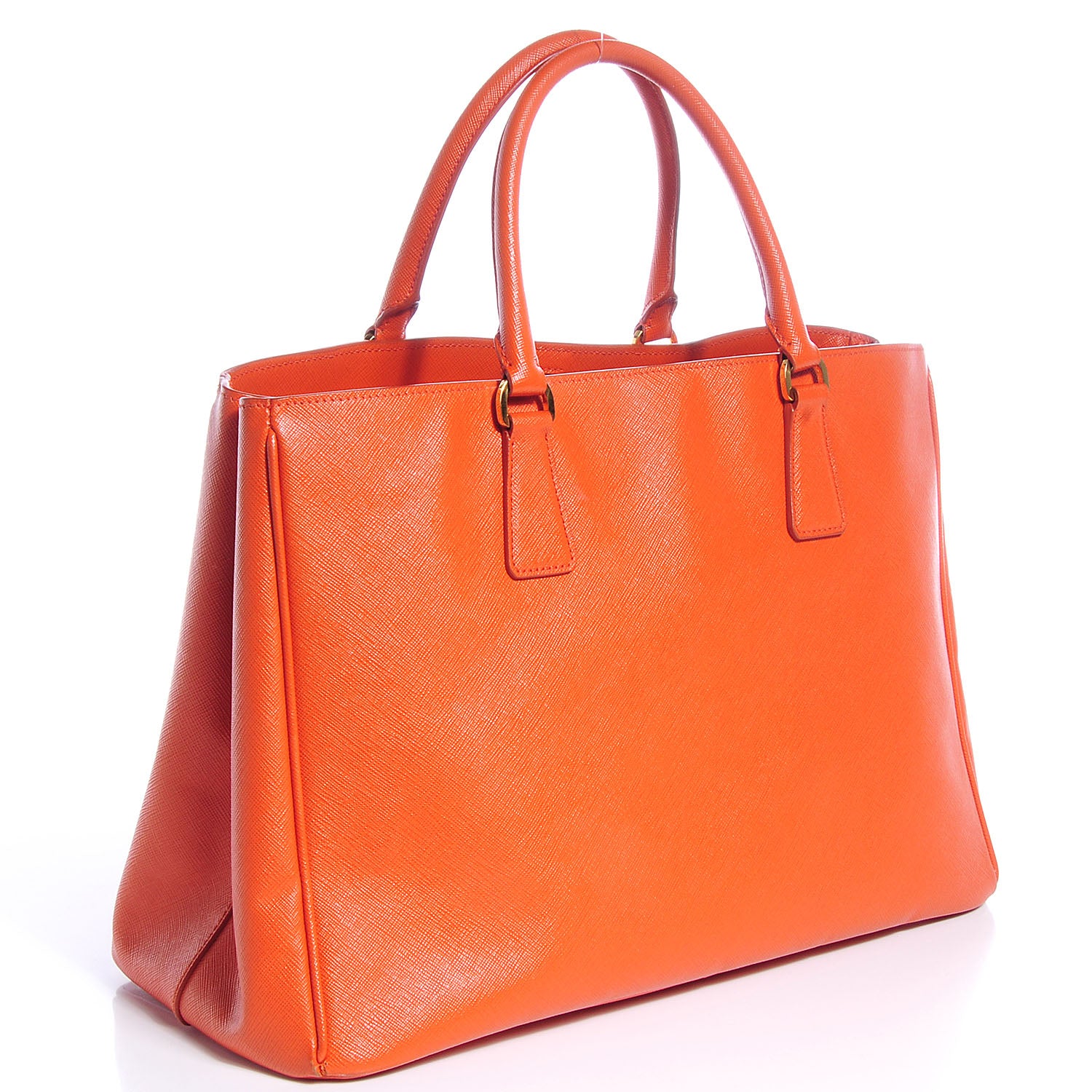 Prada Saffiano Lux Large Tote Papaya 5 of 6