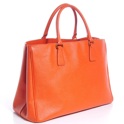 Prada Saffiano Lux Large Tote Papaya 5 of 6