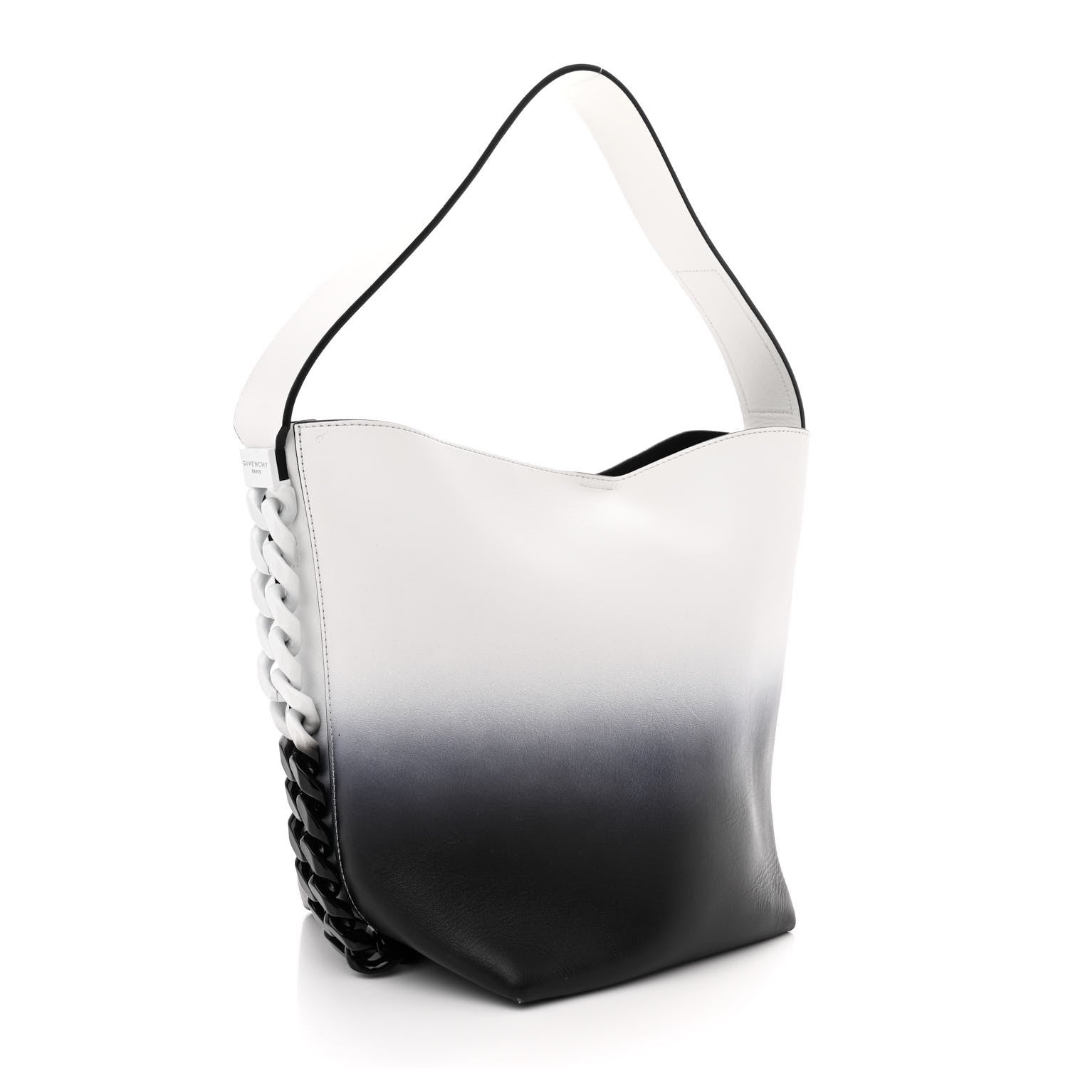 Givenchy Calfskin Degrade Infinity Bucket Bag Black White 4 of 13