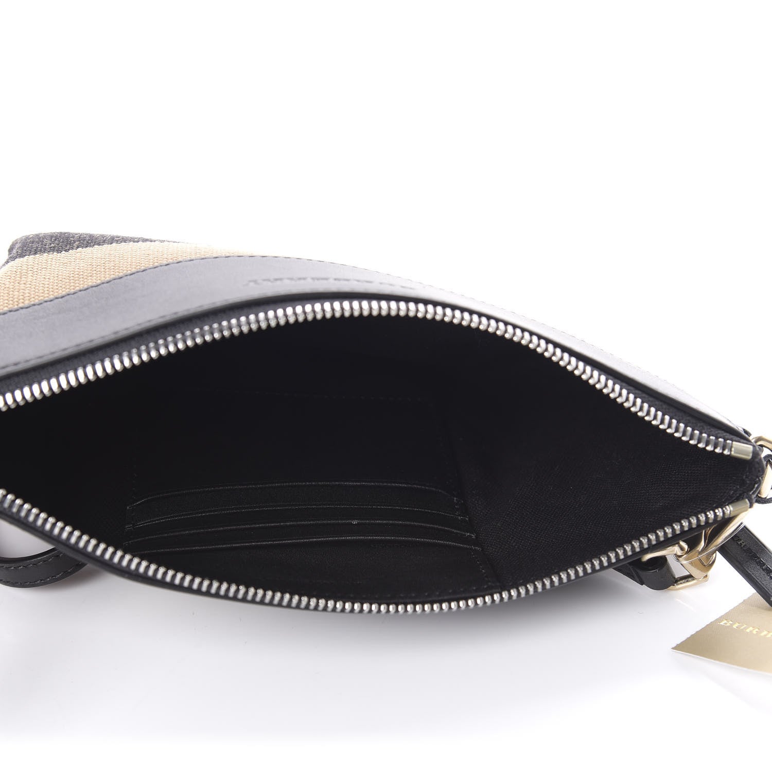 Burberry Mega Check Peyton Crossbody Clutch Bag Black 5 of 11