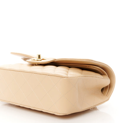 Chanel Caviar Quilted Small Double Flap Beige 11 of 11