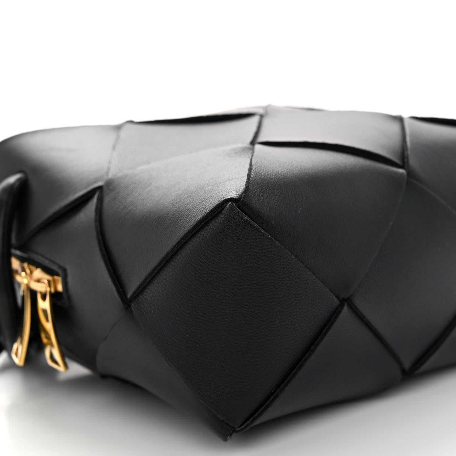 Bottega Veneta Lambskin Maxi Intrecciato Mini Cassette Camera Bag Black 8 of 9