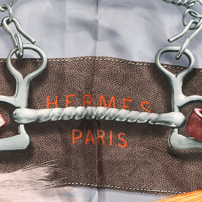 Hermes Silk Projets Carres Poncho Gris Perle Taupe Acajou 3 of 9
