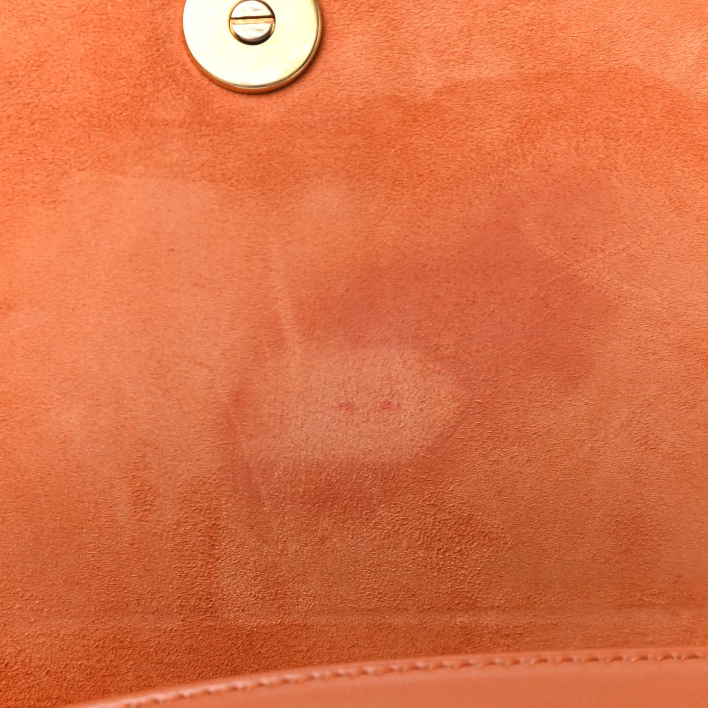 Calfskin Studded Diorama Top Handle Wallet on Chain Pouch Orange